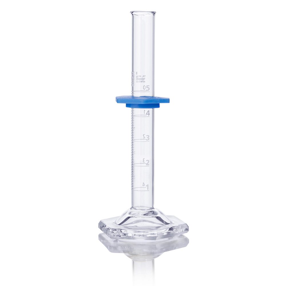 Globe Scientific Cylinder, Graduated, Globe Glass, 5mL, Class B, To Deliver (TD), Dual Grads, ASTM E1272, 4/Box Image